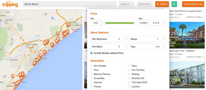 compare vacation rentals