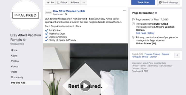 Home - Français 48 Améliorez vos propres publicités Facebook en utilisant cette astuce pour découvrir quelles publicités des entreprises comme Airbnb, Stay Alfred et Guesty diffusent