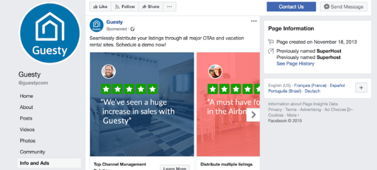 Home - Français 39 Facebook est-il mort pour les réservations de locations de vacances ?