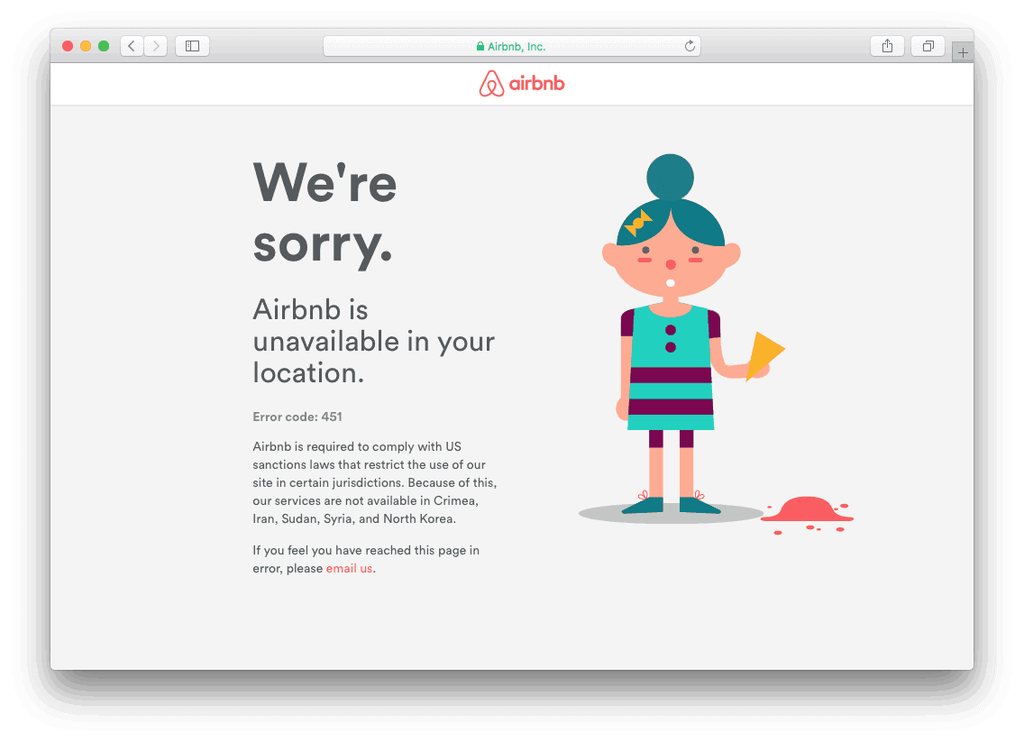 airbnb sorry