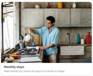 airbnb monthly stays rentals long term