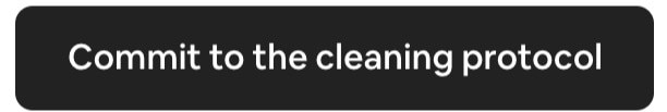 Airbnb commit to the cleaning protocol