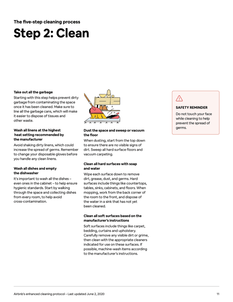 The Airbnb Cleaning Handbook: Airbnb's manual to its Enhanced Cleaning Protocol and Instructions ( + PDF) 8 The Airbnb Cleaning Handbook Protocol and Guidelines 11