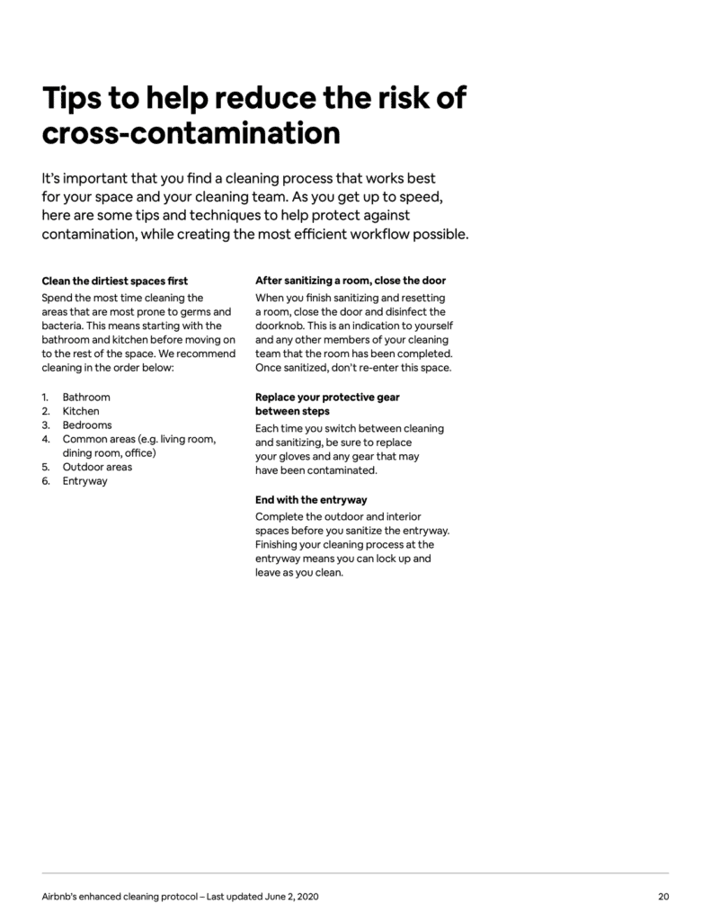The Airbnb Cleaning Handbook: Airbnb's manual to its Enhanced Cleaning Protocol and Instructions ( + PDF) 17 The Airbnb Cleaning Handbook Protocol and Guidelines 20
