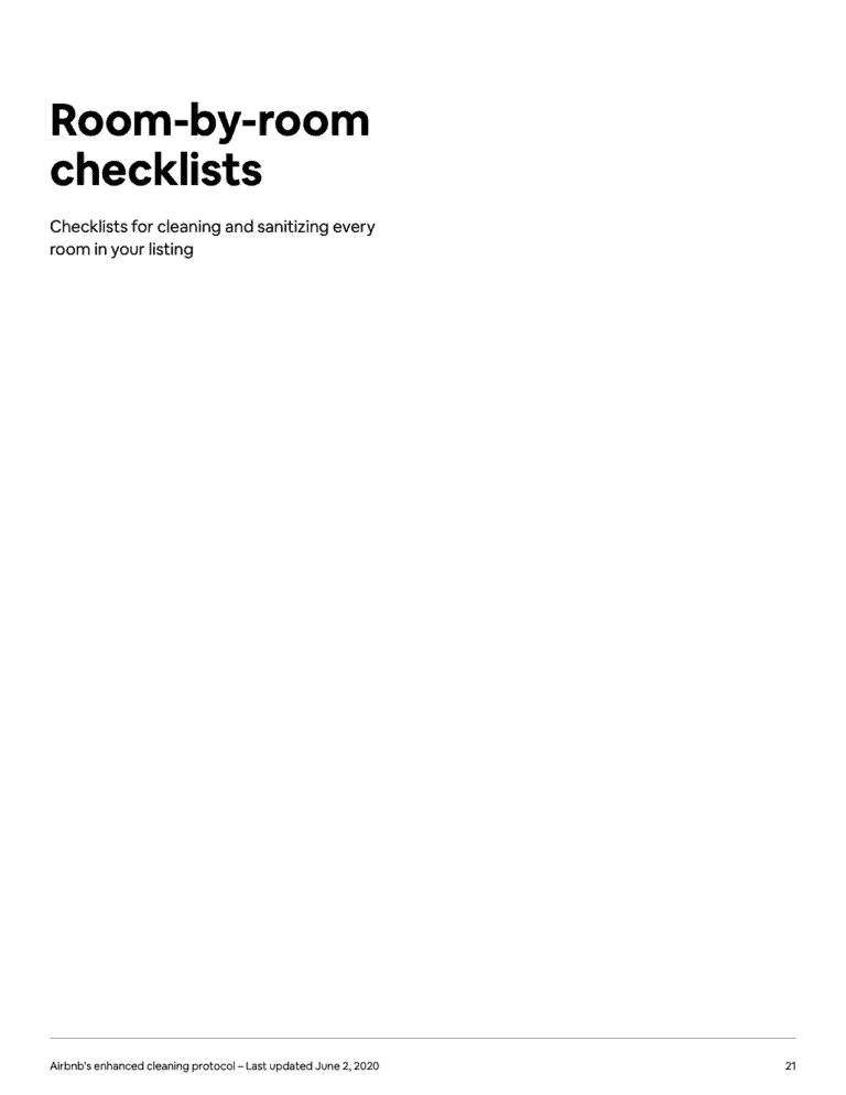The Airbnb Cleaning Handbook Airbnb's manual to its Enhanced Cleaning