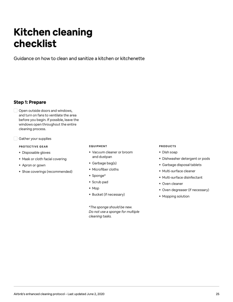 The Airbnb Cleaning Handbook Airbnb's manual to its Enhanced Cleaning