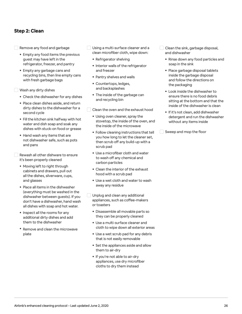 The Airbnb Cleaning Handbook: Airbnb's manual to its Enhanced Cleaning Protocol and Instructions ( + PDF) 23 The Airbnb Cleaning Handbook Protocol and Guidelines 26