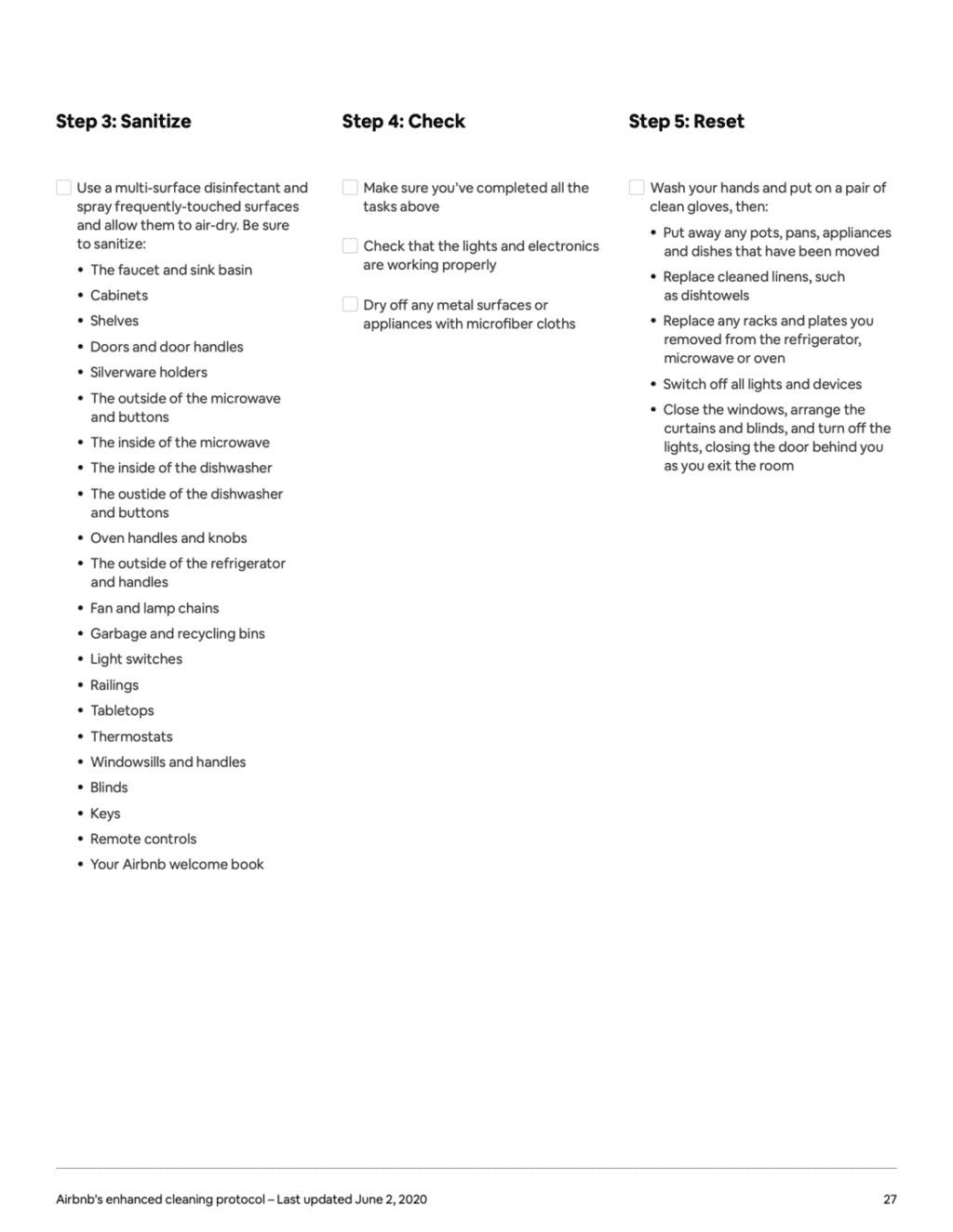 The Airbnb Cleaning Handbook Airbnb's manual to its Enhanced Cleaning