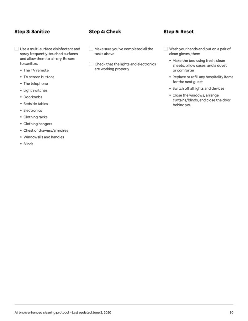 The Airbnb Cleaning Handbook: Airbnb's manual to its Enhanced Cleaning Protocol and Instructions ( + PDF) 27 The Airbnb Cleaning Handbook Protocol and Guidelines 30