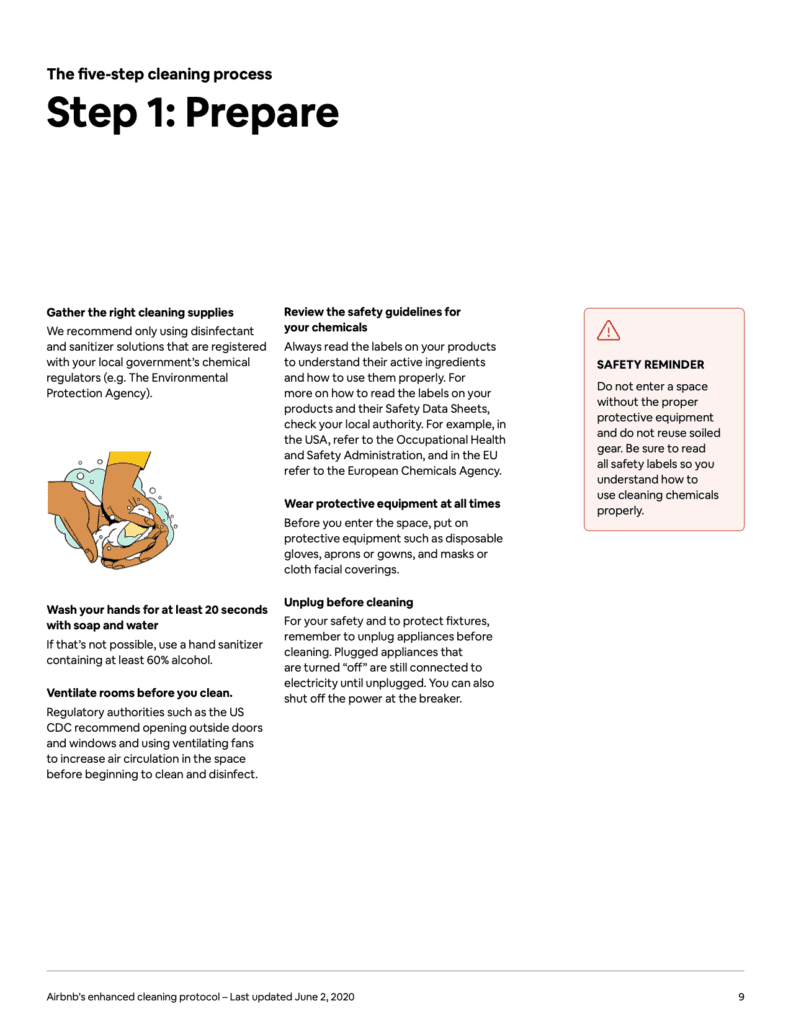 The Airbnb Cleaning Handbook: Airbnb's manual to its Enhanced Cleaning Protocol and Instructions ( + PDF) 6 The Airbnb Cleaning Handbook Protocol and Guidelines 9