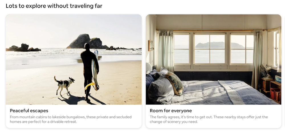 Airbnb go near - peaceful escapes