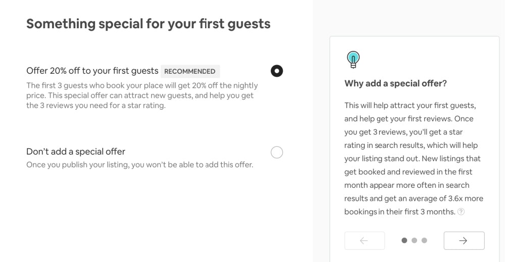  Airbnb’s New Listing Promotion