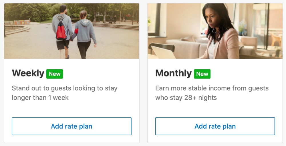 Booking.com weekly monthly rate plans