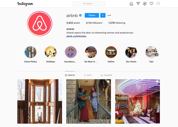 Airbnb instagram vacation rental promotion