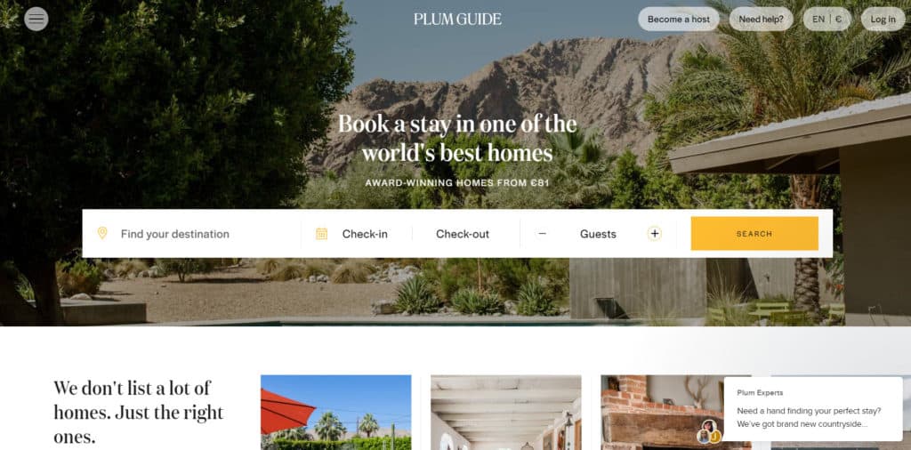 Rental Scale-Up's Ultimate List of Luxury Vacation Rental Websites - Plum Guide