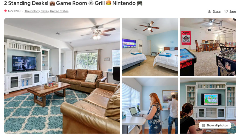 2021 Residential tech for vacation rentals: Cool upgrades to delight guests, beyond smart locks 3 2 Standing Desks! 💼 Game Room ⚽ Grill 🍔 Nintendo 🎮