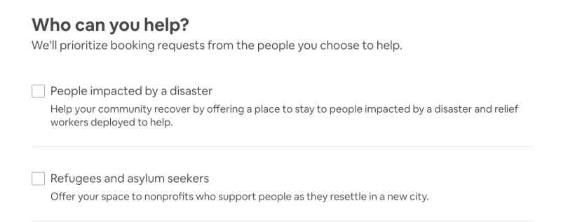 Airbnb.org for Hosts: Why and how to list with Airbnb's Open Homes 6 Airbnb Open Homes disaster refugees asylum seekers