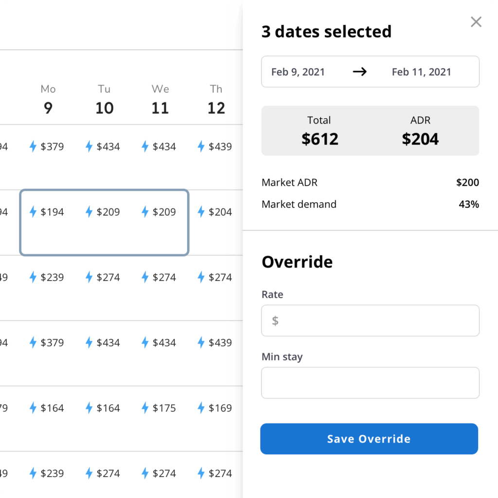 ART rented dynamic pricing tool for vacation rentals