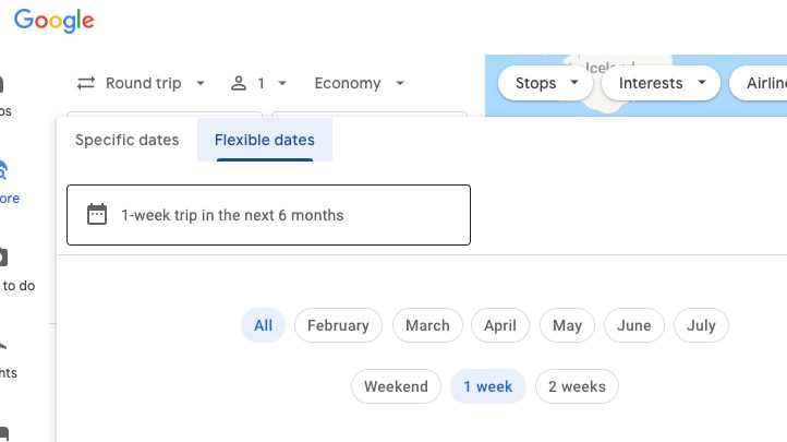 google vs airbnb flexible dates search