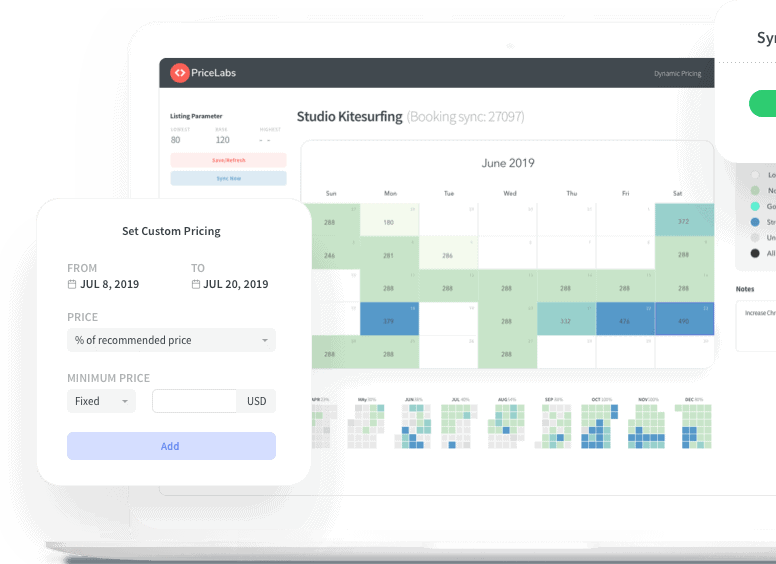 Pricelabs market data dashboard for tracking vacation rental recovery