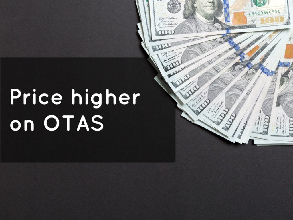 pricing higher on OTAs to get more direct bookings