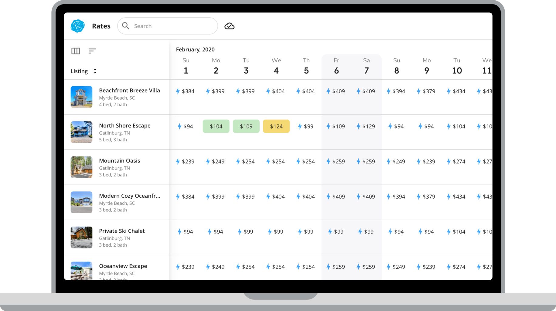 rented automated rate tool for vacation rentals