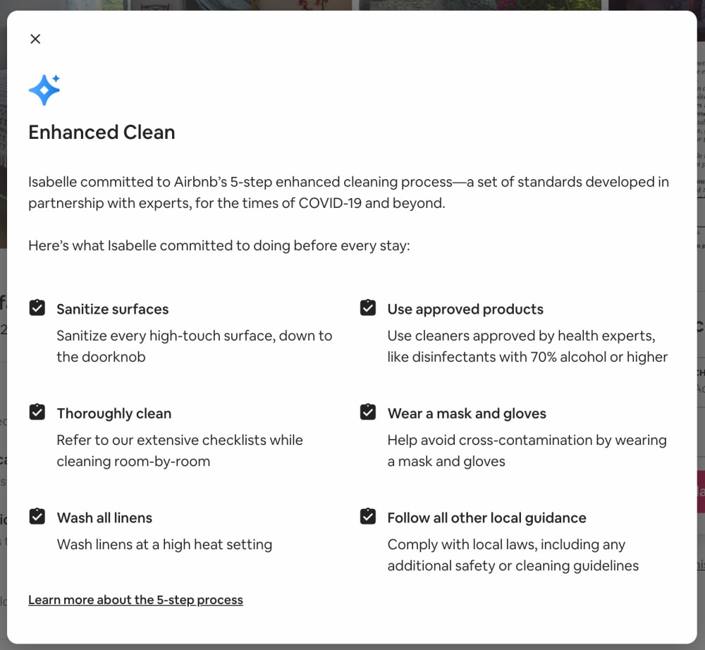 Airbnb enhanced clean committed