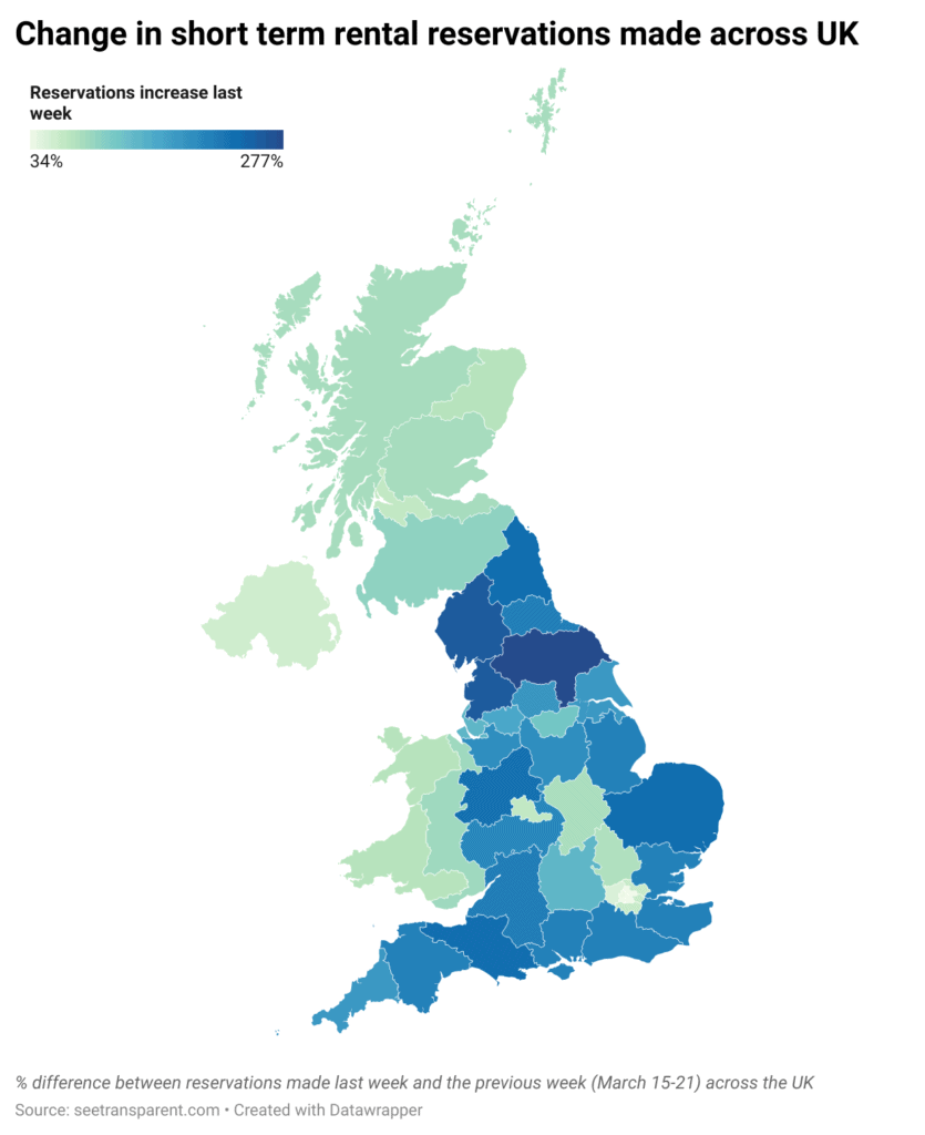 UK holiday rental reservation boom creates optimism for European holiday rental market 1 holiday rental booking surge 2021