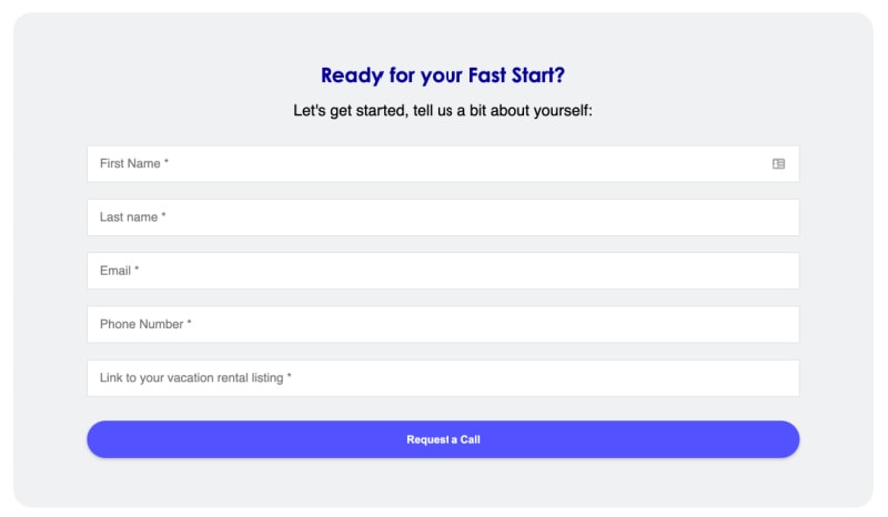 Vrbo Fast Start, a program to attract Airbnb Superhosts by solving issues common to all new properties 5 vrbo fast start sign up form