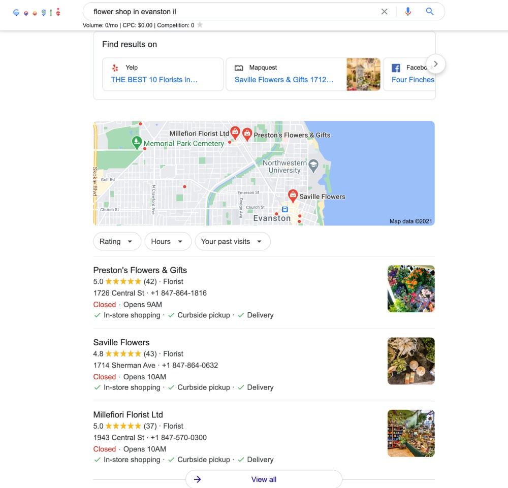 Google My Business vacation rental listings