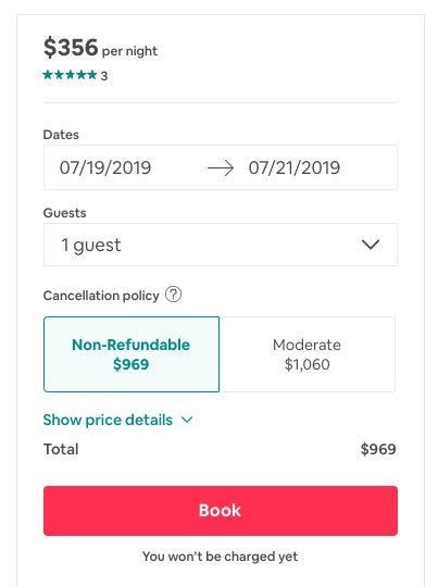 airbnb flexible cancellation policy