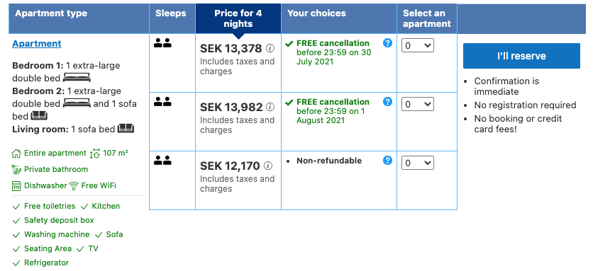 bookingcom flexible rate plan option