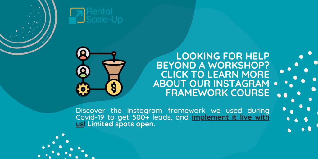 Rental Scale-Up Instagram Framework Course for Vacation Rentals Clickthrough