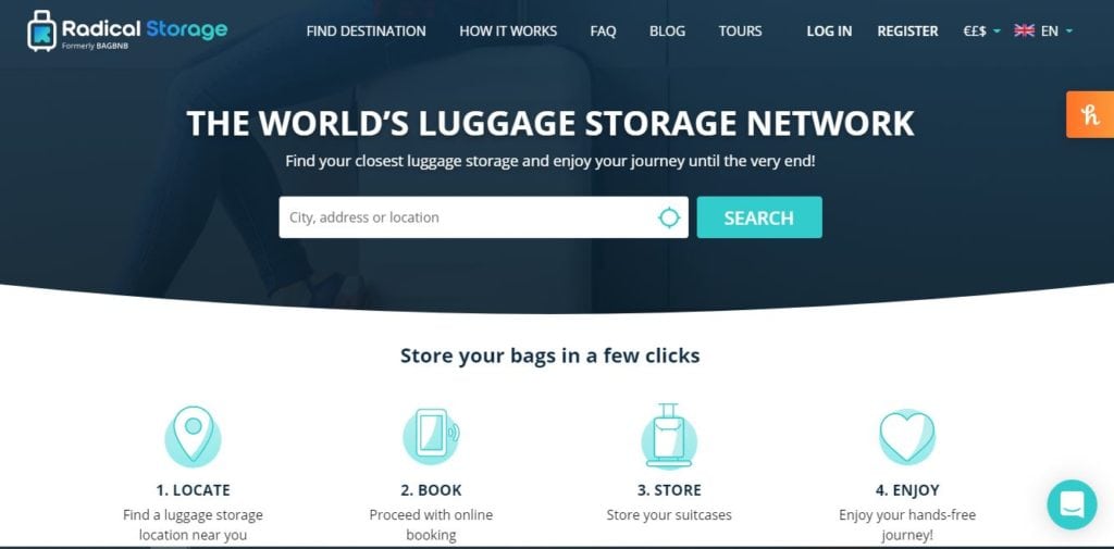 Radical Storage luggage storage network