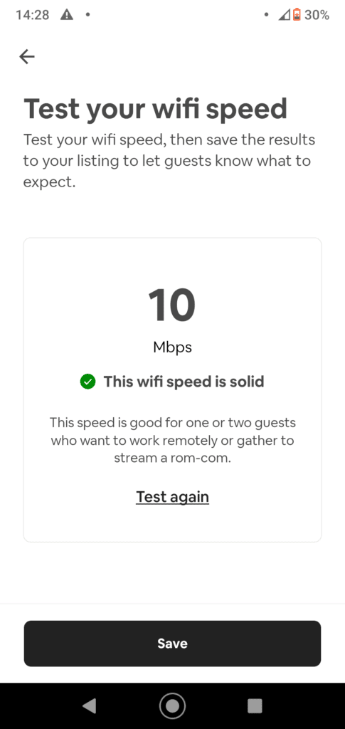 airbnb host tips wifi speed test