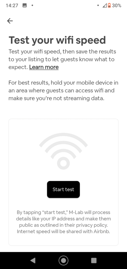 airbnb wifi speed how to add with app