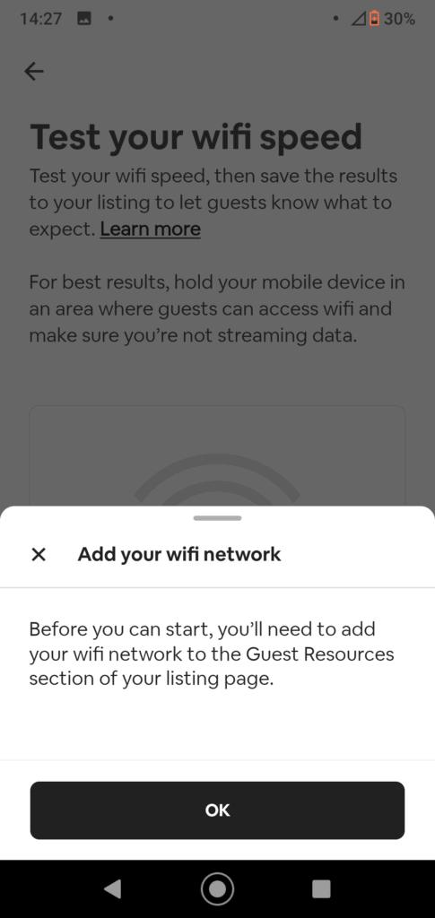how to run airbnb wifi speed test