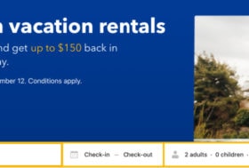 vacation rental cash back booking.com