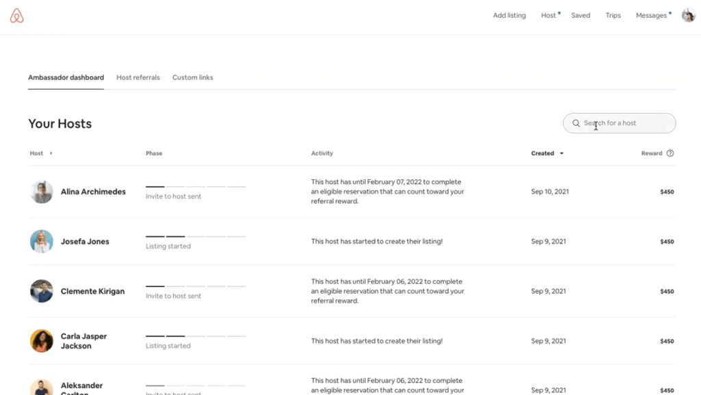 Superhost Ambassador Dashboard