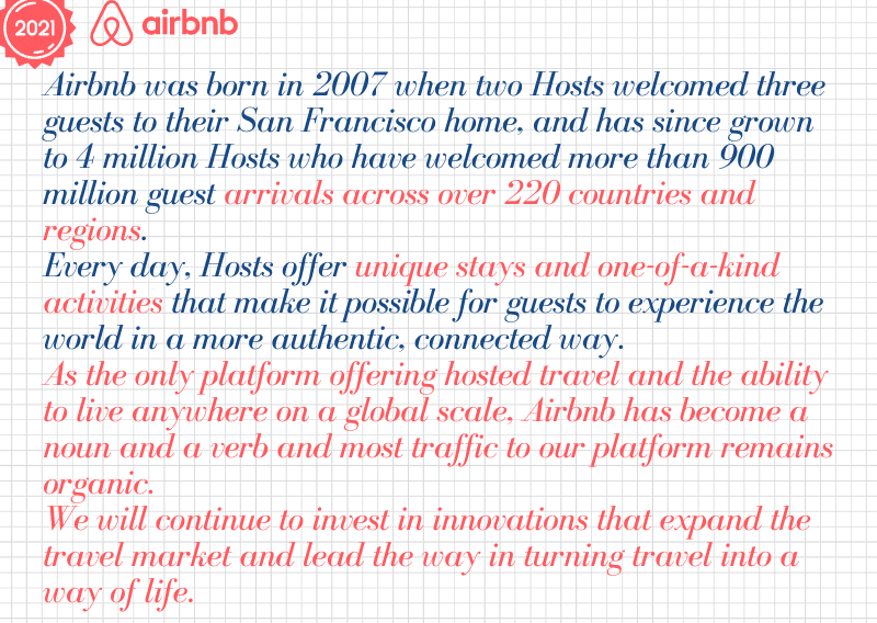 airbnb mission statement 2021 2