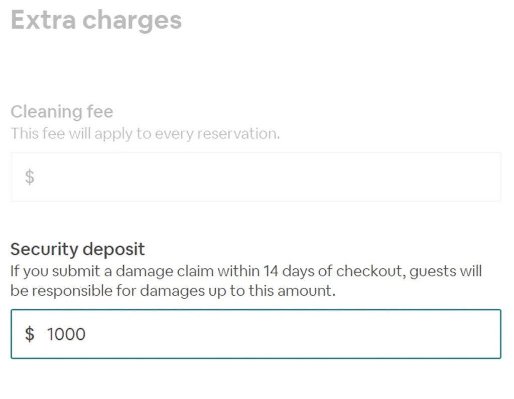 airbnb offline security deposits