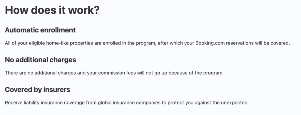 booking host liability insurance