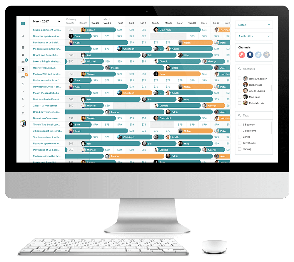 Airbnb multi calendar Hostyapp