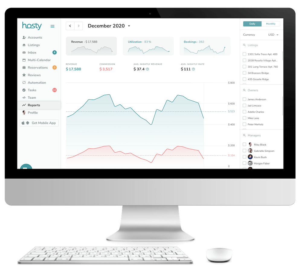 Airbnb report management by Hosty