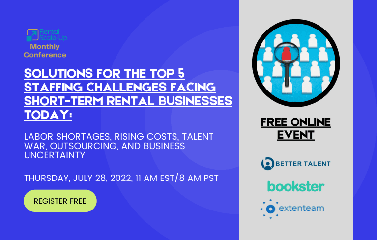 Solutions for the top 5 staffing challenges facing short-term rental businesses today