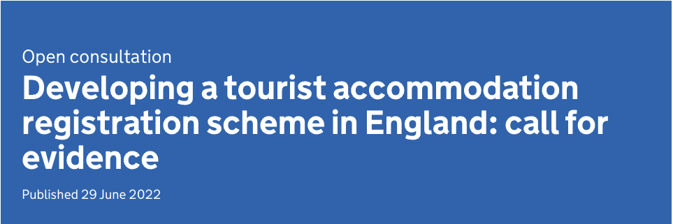 Open consultation
Developing a tourist accommodation registration scheme in England: call for evidence