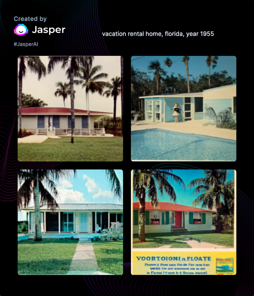 vacation rental home, Florida, year 1955