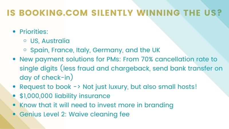 Takeaways from the 2022 VRMA International conference in Las Vegas 11 Booking.com's US strategy