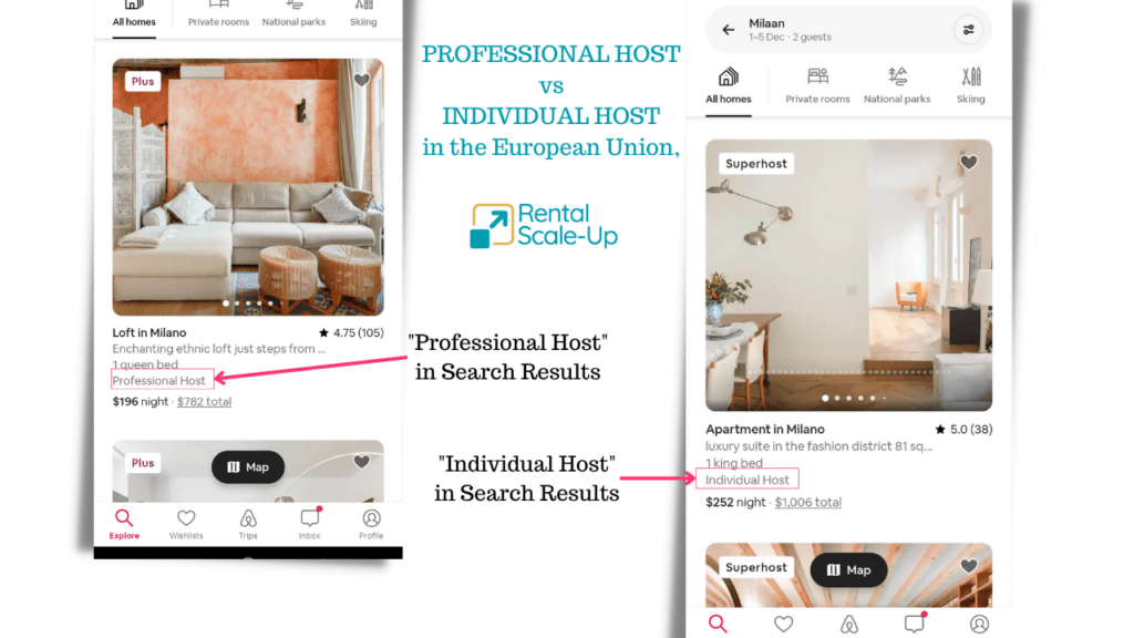 PROFESSIONAL HOST
vs
INDIVIDUAL HOST
on Airbnb