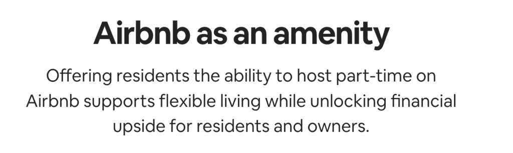 airbnb as an amenity